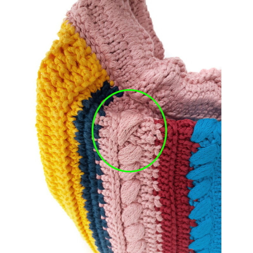 Gucci Horsebit wool Tote bag 1955 multicolour striped Pink bamboo - Picture 6 of 9